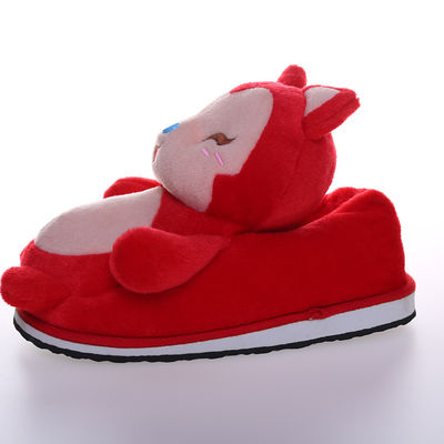 30cm Pembe Kırmızı Tilki Peluş Yumuşak Karikatür Terlik Peluş Ev Dekorasyonu