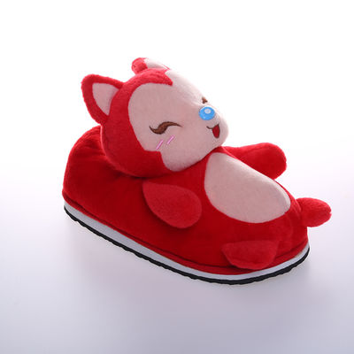 30cm Pembe Kırmızı Tilki Peluş Yumuşak Karikatür Terlik Peluş Ev Dekorasyonu