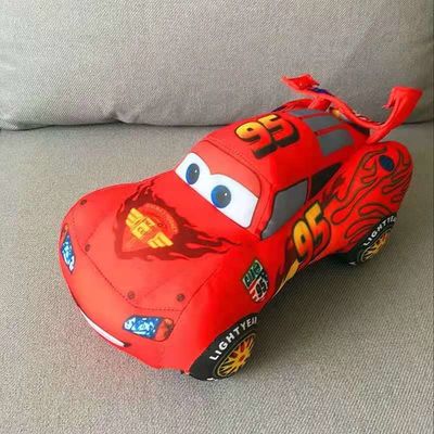 25cm Özel Karikatür Doldurulmuş Araba Kırmızı Mcqueen Araba Oyuncak Baskı Logosu