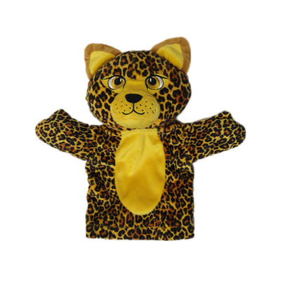 Yenilik Kaplan Leopar Peluş Hayvan Kukla Peluş Oyuncaklar Yumuşak El Kuklaları