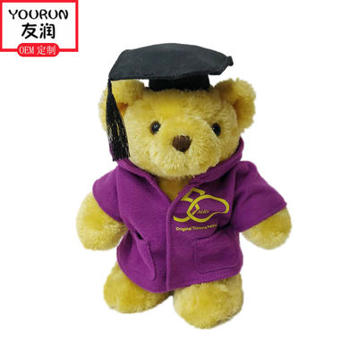 Doctorial Hat Teddy Bear Doldurulmuş Oyuncak OEM Özel Peluş Hayvan Oyuncakları