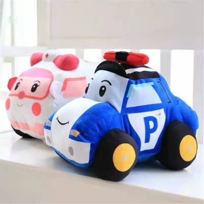 25cm Çevre Dostu Pamuk Polly Ambulans Peluş Polis Arabası Çocuk Hediyesi