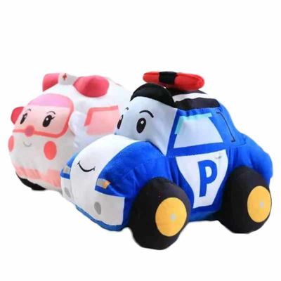 25cm Çevre Dostu Pamuk Polly Ambulans Peluş Polis Arabası Çocuk Hediyesi
