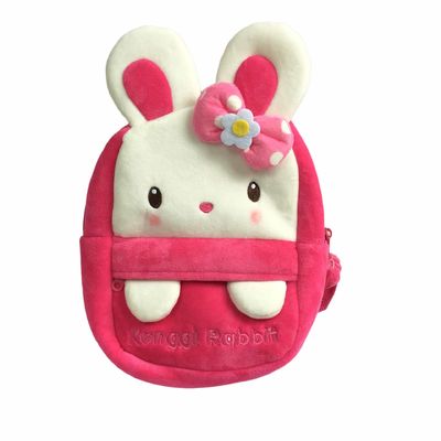 OEM Pembe Karikatür Tavşan Peluş Sırt Çantası Sevimli Peluş Çanta Çocuk Mini Okul Çantası