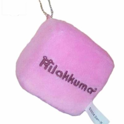 Kare Pembe Ayı Peluş Anahtarlık Doldurulmuş Bebek Kolye Widget'ları Özelleştir