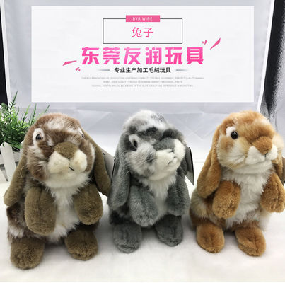 30cm Yüksek Simülasyon Tavşan Peluş Bebek Gri Dolması Tavşan Sevgililer Günü Hediyesi