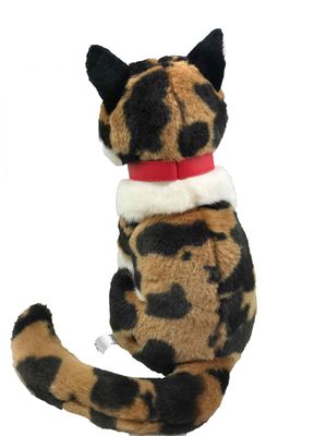 Gri Ve Beyaz Kedi Dolması Hayvan Peluş Oyuncaklar Yumuşak Kumaş Sevgililer Günü Hediyesi