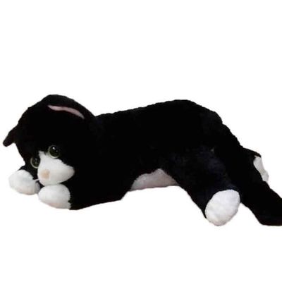 40CM Siyah Beyaz Kedi Dolması Hayvan% 100 Polyester Hayvan Peluş Oyuncaklar