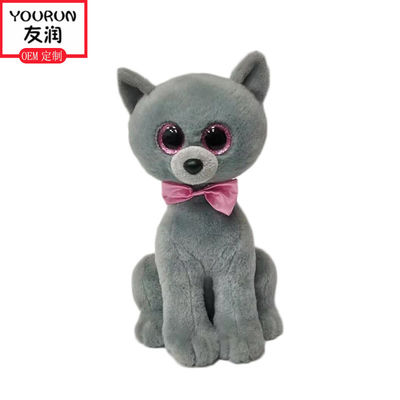 30CM Simülasyon Gri Kedi Dolması Hayvan Peluş Oyuncaklar Pürüzsüz Hissediyorum