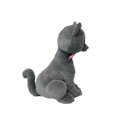 30CM Simülasyon Gri Kedi Dolması Hayvan Peluş Oyuncaklar Pürüzsüz Hissediyorum