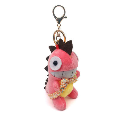 Nakış Logosu Küçük Kırmızı Büyük Ağızlı Dinozor Peluş Bebek Anahtarlık Peluş Oyuncaklar