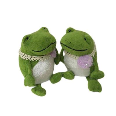 Yeşil Kurbağa Prens Hayvan Peluş Oyuncaklar Ev Dekorasyonu İçin Bebek Peluş Oyuncaklar