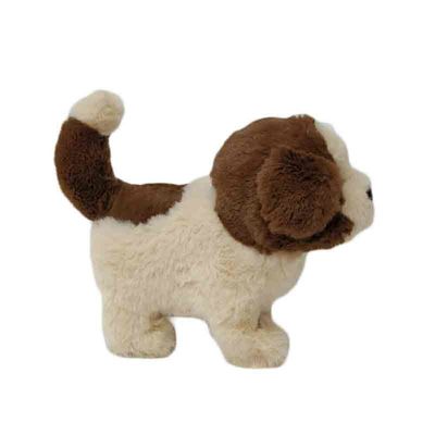 20CM Yumuşak Peluş Küçük Çiçek Köpek Peluş Oyuncak Yürüyen Bir Havlayan Ve Başını Sallayan Elektrikli Köpek
