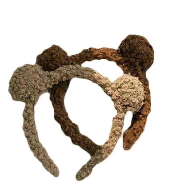 Kadın Nemli Yerleşimler Ayı Kulak Peluş Firkete Yüz Yıkama Peluş Kafa Bandı