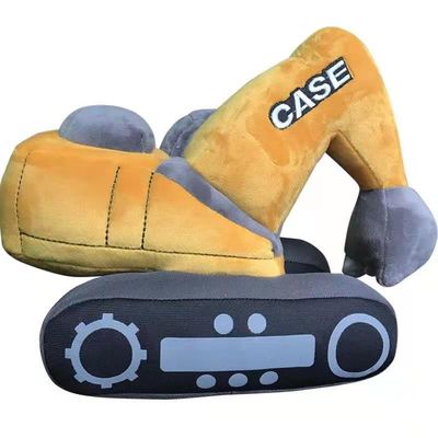 Ekskavatör Kancası Makinesi Çocuk Peluş Oyuncak Araba Erkek Uyku Yastığı