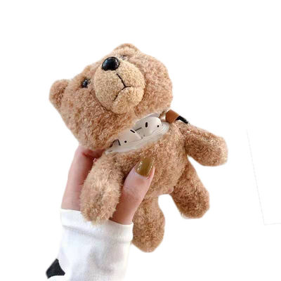 Oyuncak Ayı Bebek Apple Kablosuz Kulaklık Koruyucu Kılıf Peluş