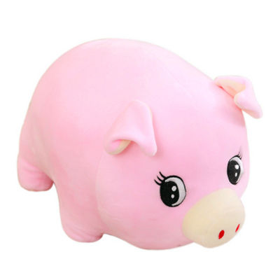 30cm Polyester Pembe Sarı Domuz Dolması Peluş Oyuncaklar Büyük Pet Uyku Yastığı