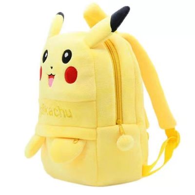 25cm * 30cm Anaokulu Pokemon Peluş Okul Sırt Çantası 3-6 Yıl Özel Peluş Çanta