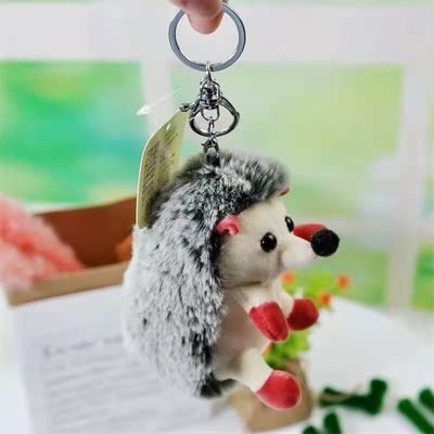 Sevimli Peluş Kirpi Anahtarlık Peluş Oyuncaklar Küçük Kirpi Dolması Hayvan Anahtarlık