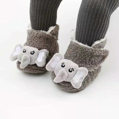 10cm Yumuşak Taban Yenidoğan Bebek Peluş Ayakkabı Kapağı Sıcak Kış Kalınlaşma