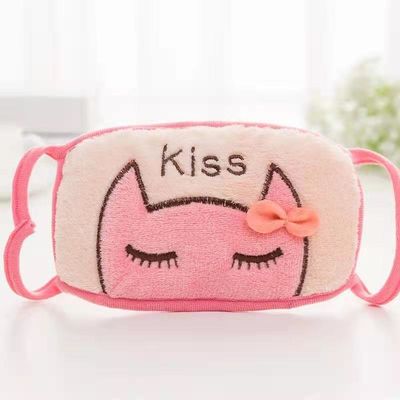 Karikatür Sevimli Saf Pamuk Peluş Maske Nefes Alabilir Kalınlaşmış Soğuk Kanıtı 15cm * 9cm