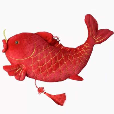 Bahar Şenliği Kırmızı Sazan Peluş Maskot Bebek Ev Dekorasyon Kolye