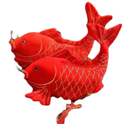 Bahar Şenliği Kırmızı Sazan Peluş Maskot Bebek Ev Dekorasyon Kolye