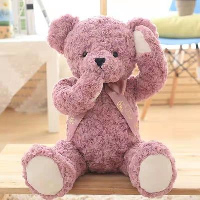 Gül Kırmızı Kız Uyku Sarılmak Utangaç Oyuncak Ayı Peluş Oyuncaklar Küçük Sevimli Bez Bebek 85cm