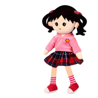 65cm Pembe Küçük Kız Peluş Bebek Doğum Günü Hediyesi Bebek Uyku Yastığı