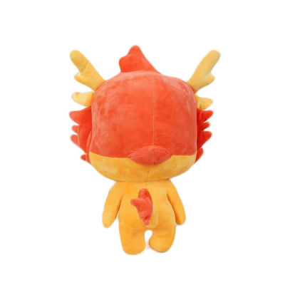 600g 35cm Sarı Küçük Ejderha Peluş Bebek Animasyon Ejderha Yumuşak Oyuncaklar