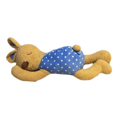 40cm Yumuşak Hayvan Peluş Oyuncaklar Uyuyan Tavşan Peluş Yastık Kahve Veya Pembe