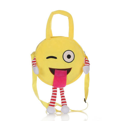 PP Pamuk Dolgulu Makinede Yıkanabilir Emoji Peluş Sırt Çantası