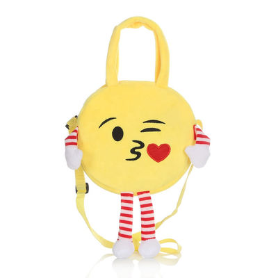 PP Pamuk Dolgulu Makinede Yıkanabilir Emoji Peluş Sırt Çantası