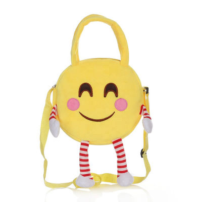 PP Pamuk Dolgulu Makinede Yıkanabilir Emoji Peluş Sırt Çantası
