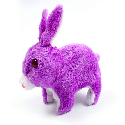 20cm Elektrik Motoru Çekirdeği Yürüyen Ses Bunny Peluş Oyuncak