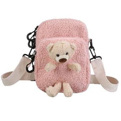 Koku Yok Çocuklar Kısa Peluş 3D Teddy Bear Bookbag