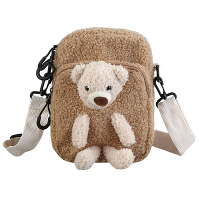 Koku Yok Çocuklar Kısa Peluş 3D Teddy Bear Bookbag