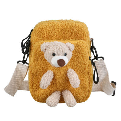 Koku Yok Çocuklar Kısa Peluş 3D Teddy Bear Bookbag