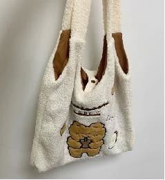 Tek Omuz Alışveriş Dolması Ayı Sırt Çantası Özel Peluş Çanta Japon Harajuku