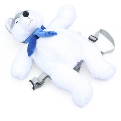 35cm Yıkanabilir Renkli Güvenli Karikatür Husky Peluş Sırt Çantası