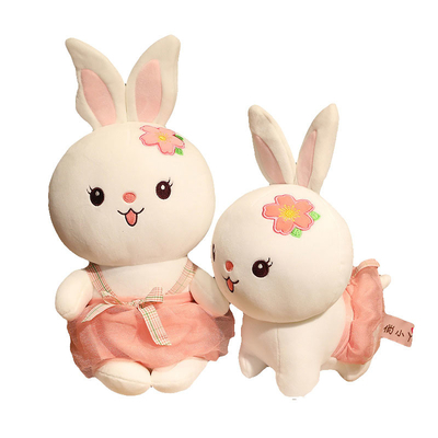 25cm Güzel Oturan Tavşan Peluş Bebek Oyuncakları OEM