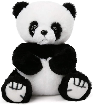 Özel Cilt Dostu Solmaz Oturan Panda Peluş Oyuncak