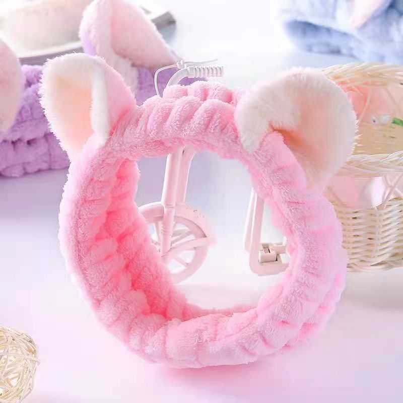 Sevimli Kedi Kulakları Basit Makyaj Peluş Kafa Peluş Saç Bandı Yumuşak Oyuncak Aksesuarları