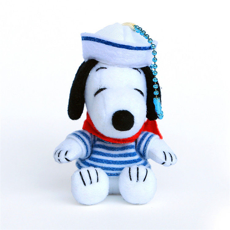 Toptan 15 Cm Güzel Denizci Takım Snoopy Peluş Anahtarlık Çanta Kolye Küçük Çocuğun Hediyesi