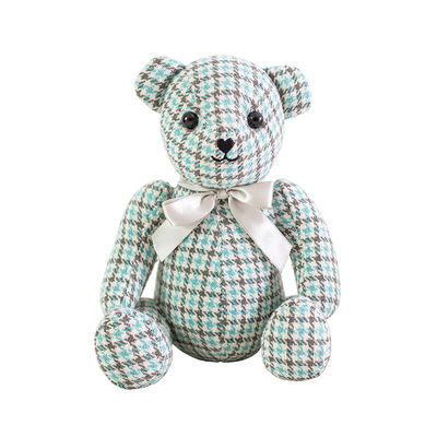 300g 23cm Grid Cubs Teddy Bear Peluş Oyuncaklar Bez Bebek Bebek Konfor Teddy